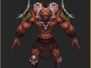 low poly 3d monster - cutout robber 3D Model