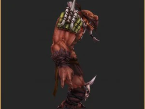 low poly 3d monster - cutout robber 3D Model