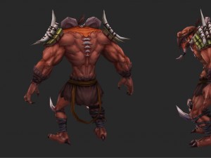 low poly 3d monster - cutout robber 3D 모델