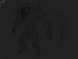low poly 3d monster - cutout robber 3D 모델