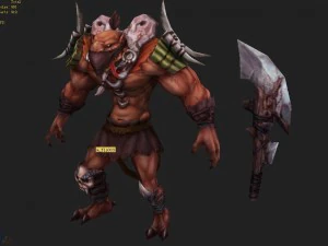 low poly 3d monster - cutout robber 3D Model