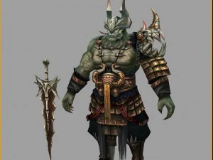 low poly 3d monster - king of gold 3D Model