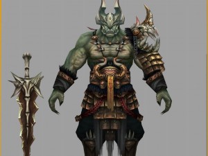 low poly 3d monster - king of gold 3D Модель