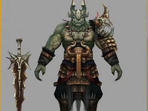 low poly 3d monster - king of gold 3D Model