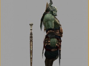 low poly 3d monster - king of gold 3D Модель