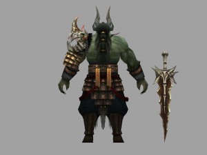 low poly 3d monster - king of gold 3D Модель