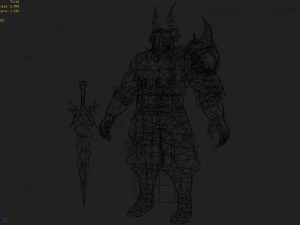 low poly 3d monster - king of gold 3D Model