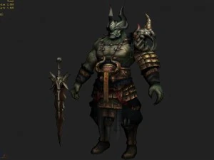 low poly 3d monster - king of gold 3D Model