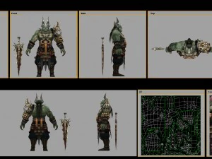 low poly 3d monster - king of gold 3D Model