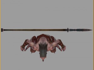 low poly 3d monster - golden rhinoceros 3D Model