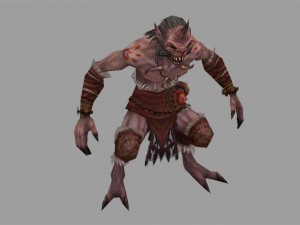 low poly 3d monster - golden rhinoceros 3D Model