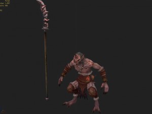 low poly 3d monster - golden rhinoceros 3D Model