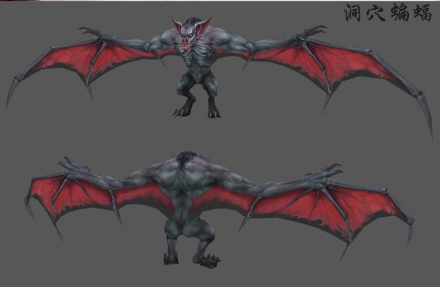 low poly 3d monster - melee batman Modello 3D .c4d .max .obj .3ds .fbx .stl .blend 