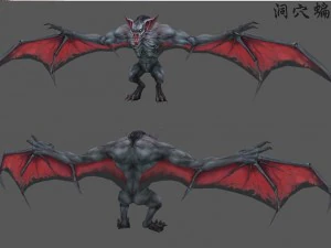 monstro 3d low poly - batman corpo a corpo Modelo 3D