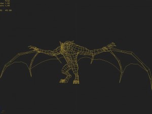 low poly 3d monster - melee batman Modello 3D