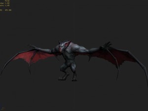 low poly 3d monster - melee batman Modello 3D