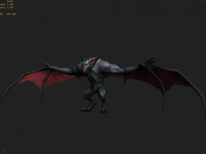 low poly 3d monster - melee batman 3D Model