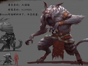 Low-Poly-3D-Monster - neun Katzen 3D Modell