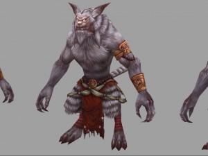 low poly 3d monster - nine cats 3D Model