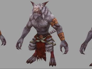 low poly 3d monster - nine cats 3D Model