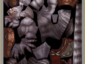 low poly 3d monster - nine cats 3D Model