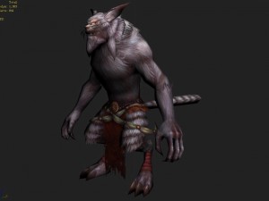 low poly 3d monster - nine cats 3D Model
