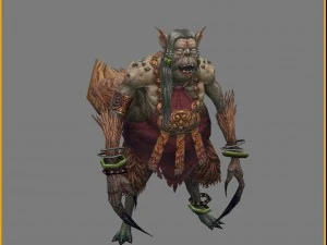 low poly 3d monster - nine-tailed fox 3D Model