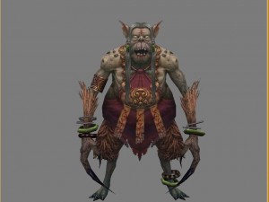 low poly 3d monster - nine-tailed fox 3D Модель