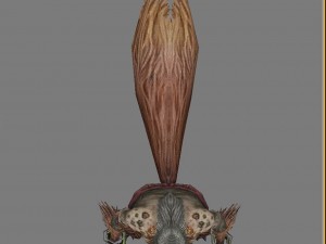 low poly 3d monster - nine-tailed fox 3D Модель