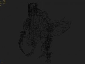 low poly 3d monster - nine-tailed fox 3D Модель