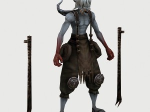 low poly 3d monster - crying Modello 3D