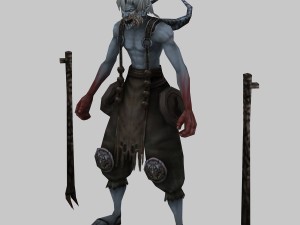 low poly 3d monster - crying Modello 3D