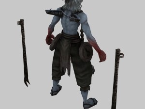low poly 3d monster - crying Modello 3D