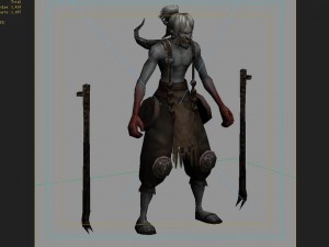 low poly 3d monster - crying Modello 3D