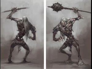 d&uuml;ş&uuml;k poli 3d canavar - savaş&ccedil;ılar 3D Model