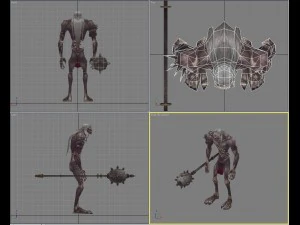 low poly 3d monster - warriors 3D Model