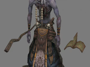 low poly 3d monster - master mage 3D Model