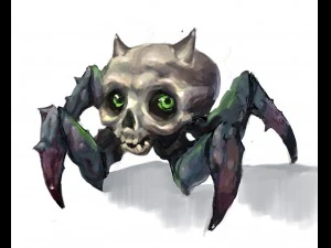 Low-Poly-3D-Monster &ndash; ged&auml;mpftes Kopfmonster 01 3D Modell