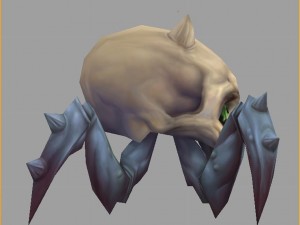 low poly 3d monster - steamed head monster 01 Modelo 3D