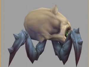 low poly 3d monster - steamed head monster 01 3D Model