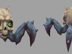 low poly 3d monster - steamed head monster 01 Modelo 3D