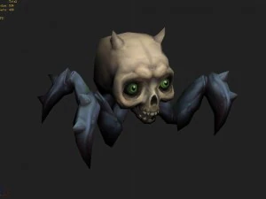 low poly 3d monster - steamed head monster 01 3D Model