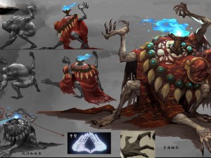 low poly 3d monster - ascetic Modello 3D