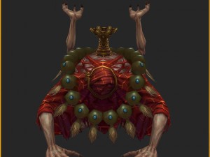 low poly 3d monster - ascetic Model 3D