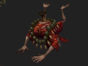 low poly 3d monster - ascetic Model 3D