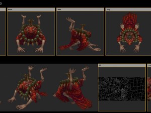 low poly 3d monster - ascetic Model 3D
