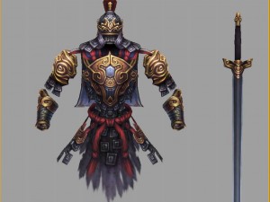 low poly 3d monster - skull soldier 3Dモデル