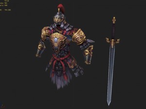 low poly 3d monster - skull soldier 3Dモデル