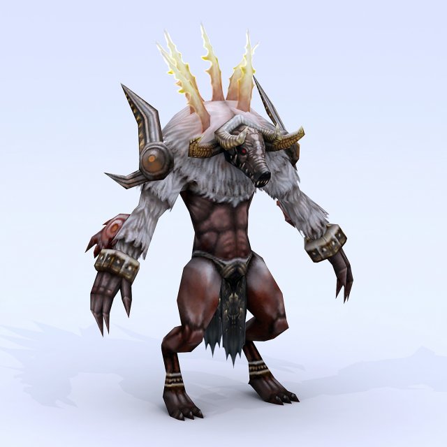 low poly 3d monster - lord of the conqueror 3D-Modell .c4d .max .obj .3ds .fbx .stl .blend 