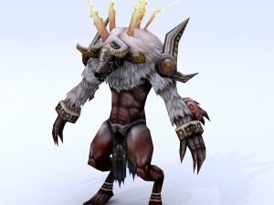 low poly 3d monster - lord of the conqueror 3D-Modell